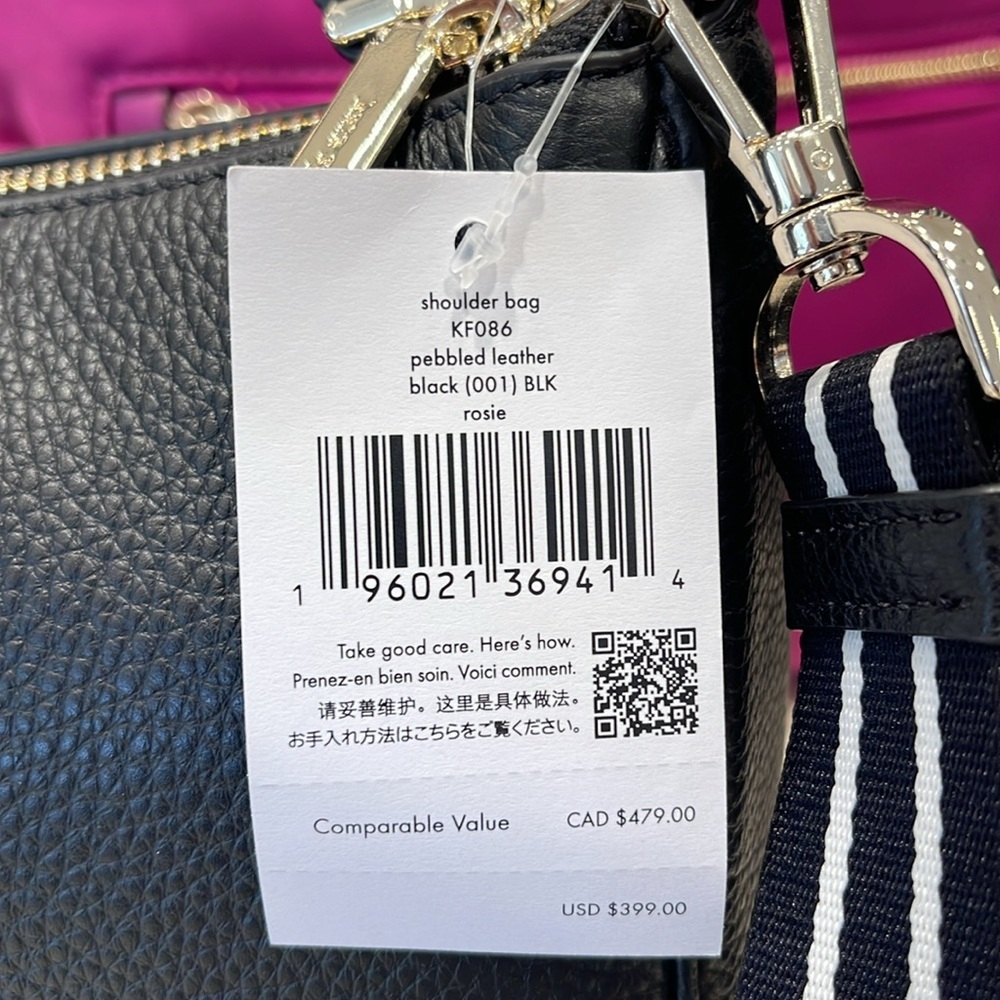Kate Spade Rosie Shoulder Bag With Tech Attachment AirPod 
Black 
NWT - Picture 8 of 16
